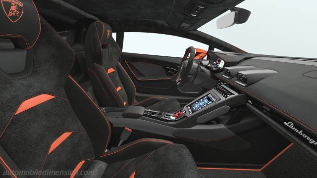 Interior detail of the Lamborghini Huracán EVO